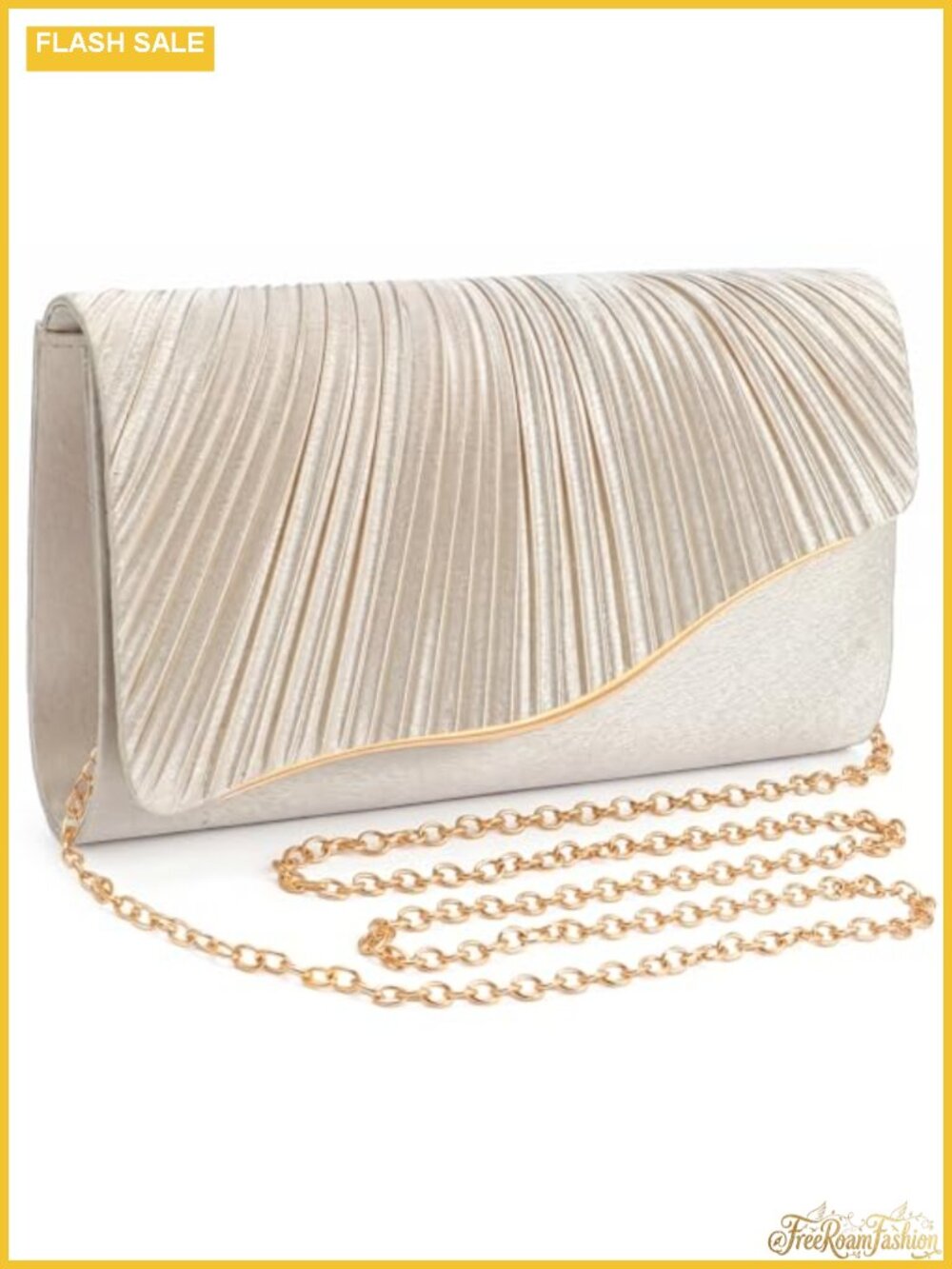 Elegant Satin Clutch Purse for Women Formal Evening Handbag with Chain Strap